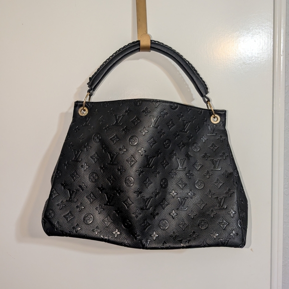Louis Vuitton Black Embossed Leather Tote - Picture 2 of 6